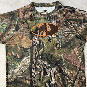 Mossy Oak T-Shirt Sz XL Break-Up Country Camo Orange Front & Back Logo